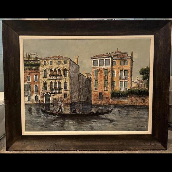 Enrique Alonso Painting Fine Art Oil on Canvas Signed With Solid Wood Framed - Picture 9 of 16